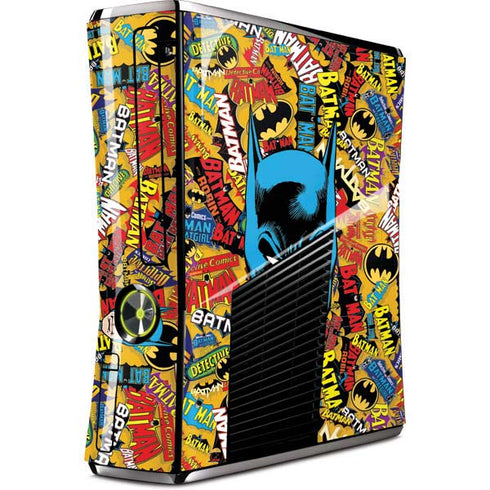 DC Comics Batman Mask Vintage Pattern Xbox 360 Slim (2010) Skin